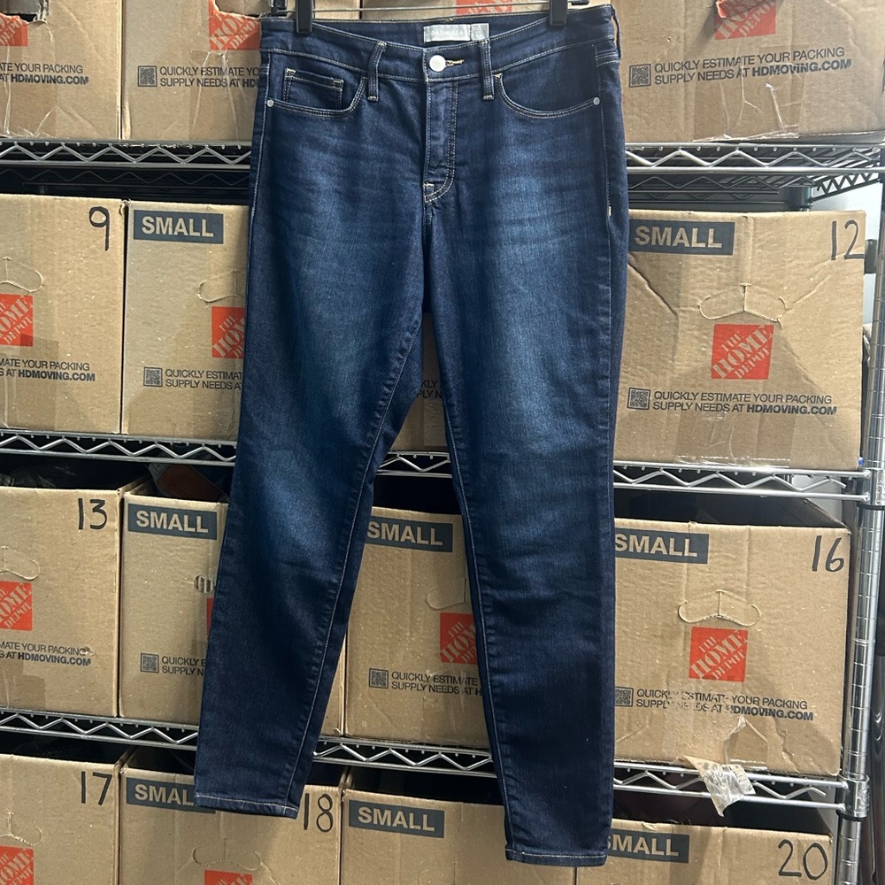 Athleta Sculptek Skinny Jeans Midnight Blue Denim Jeans Womens Size 10P Athletic - Picture 3 of 14